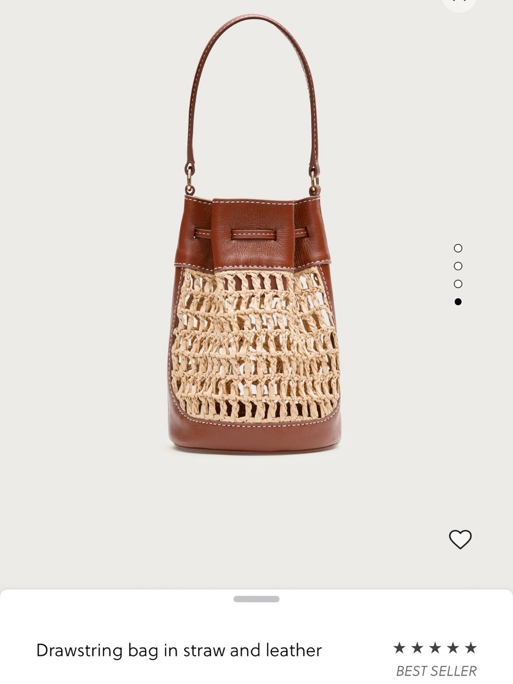 J. Crew Drawstring Bag in Straw and Leather - Picture 11 of 12